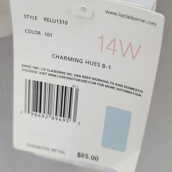 Liz Claiborne Woman 14W Blazer NWT | White Cotton-Stretch | Utility Pockets - Picture 5 of 10